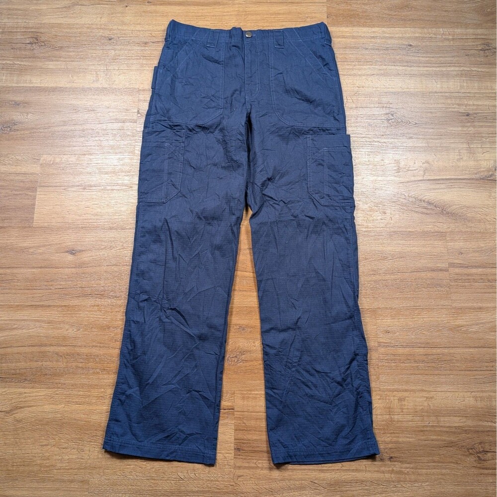 Carhartt Ripstop Cargo Scrub Pants Mens Medium Tall Blue Utility C54108